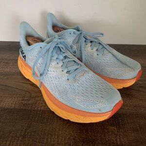 Hoka One One Women's Clifton 8 Running Shoes Blue Sneakers Athletic Size 9.5 B